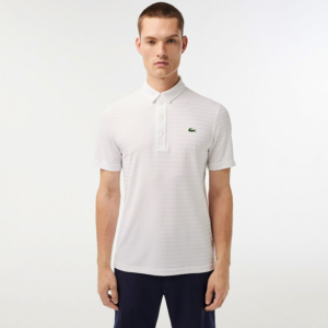 Ao Lacoste Sport Textured Breathable Golf Polo 'White' DH6844-001