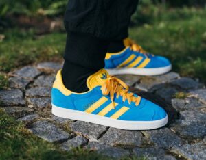 Giay Adidas Gazelle 'Blue Bold Gold' GY7373