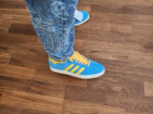 Giay Adidas Gazelle 'Blue Bold Gold' GY7373