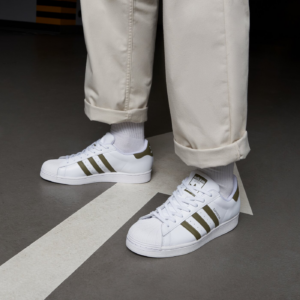 Giay Adidas Superstar 'White Focus Olive' HP5501