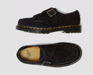 Giay Dr.Martens Ramsey Suede Kiltie Buckle 'Black' 31501001