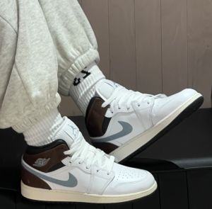 Giay Nike Air Jordan 1 Retro Mid SE 'Brown Blue Grey' FQ7831-142