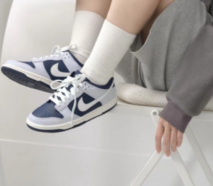 Giay Nike Dunk Low GS 'Grey Midnight Navy' FB9109-002