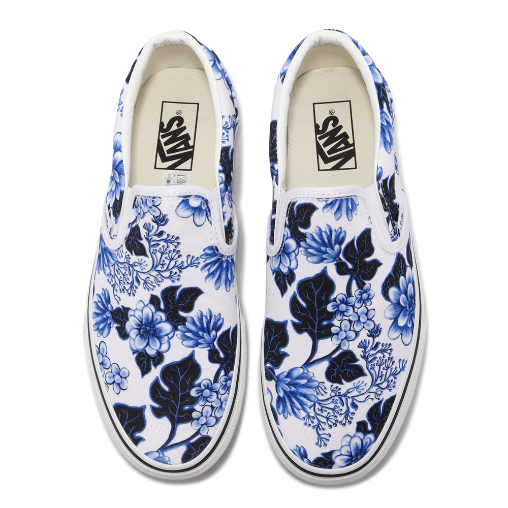Wedding Shoes Vans Slip On Blue Flower Vans Shoes Personalised