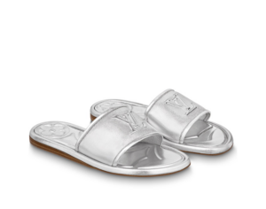 Dep Louis Vuitton Magnetic Flat Mules 'Silver' 1AA1KZ
