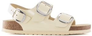 Dép Milano Big Buckle Natural Leather Patent 1024264