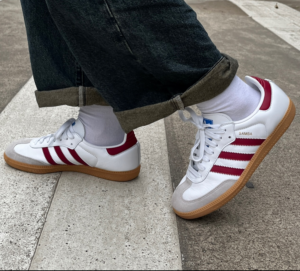 Giay Adidas Samba OG 'White Burgundy Gum' IF3813
