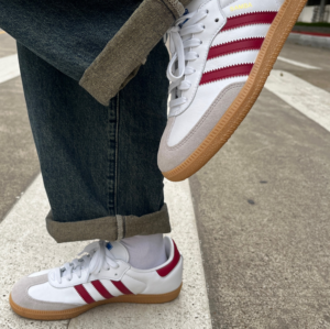 Giay Adidas Samba OG 'White Burgundy Gum' IF3813