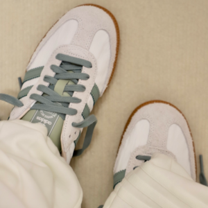 Giay Adidas Samba OG 'White Silver Green' ID0492