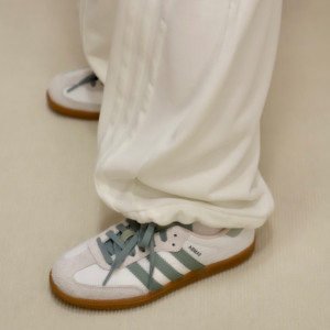 Giay Adidas Samba OG 'White Silver Green' ID0492