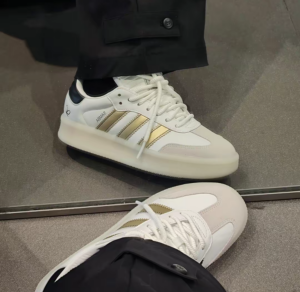 Giay Adidas Su Yiming x Samba XLG 'White Gold Black' IH8643