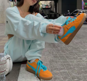 スニーカー ^PUMA^ Palermo Cedar Aqua 39646313 396463-13 Giày Puma Palermo 'Dark Cheddar Bright Aqua' 396463-13
