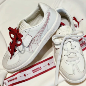 Giay Puma Palermo V Day Shoes 'White Pink' 399693-01