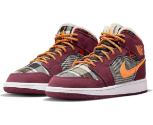 Giay Nike Air Jordan 1 Mid SE GS 'Plaid' FD5460-608
