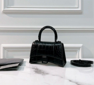 Tui Balenciaga Hourglass Xs Crocodile Embossed 'Black' 5928331LR671000