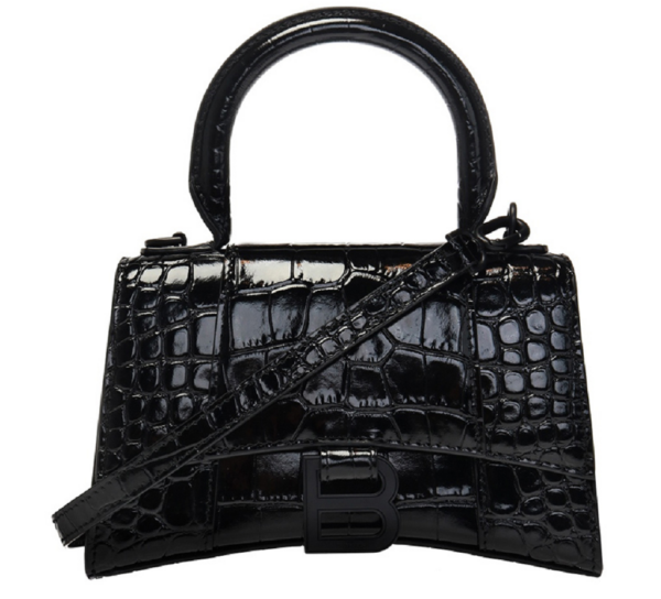 Túi Balenciaga Hourglass Xs Crocodile Embossed 'Black' 5928331LR671000