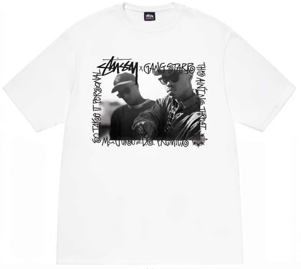 Áo Stussy Gang Starr Take It Personal Tee 'White' Authentic-Shoes