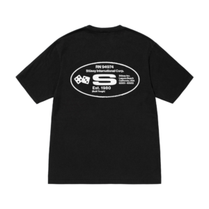 Ao Stussy Oval Corp Pigment Dyed Tee 'Black'