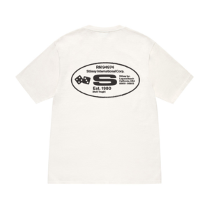 Ao Stussy Oval Corp Pigment Dyed Tee 'White'
