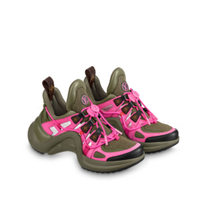 Giay Louis Vuitton Archlight Trainers 'Khaki Pink' 1A9RU5