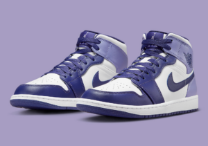 Giay Nike Air Jordan 1 Mid GS 'Purple Toe' DQ8423-515