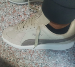 Giay Puma Army Trainer Croc Lace Up 'Beige' 384399-02