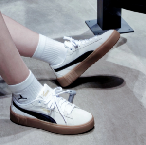 Giay Puma Smash Platform V2 SD 'White Black' 373037-07