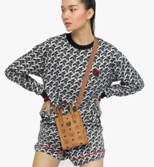 Tui MCM X-Mini Aren Tote Bag In Visetos Nappa 'Cognac' MMTCSKC02CO001