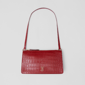 Tui Burberry Embossed Leather Mini TB 'Dark Carmine' 80606371