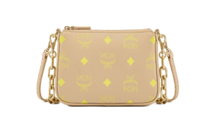 Tui MCM Pouch In Color Splash Logo Leather 'Beige' MYZCSSX01I6001