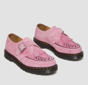 Giay Dr.martens Ramsey Suede Kiltie Buckle Creepers 'Fondant Pink' 31501446