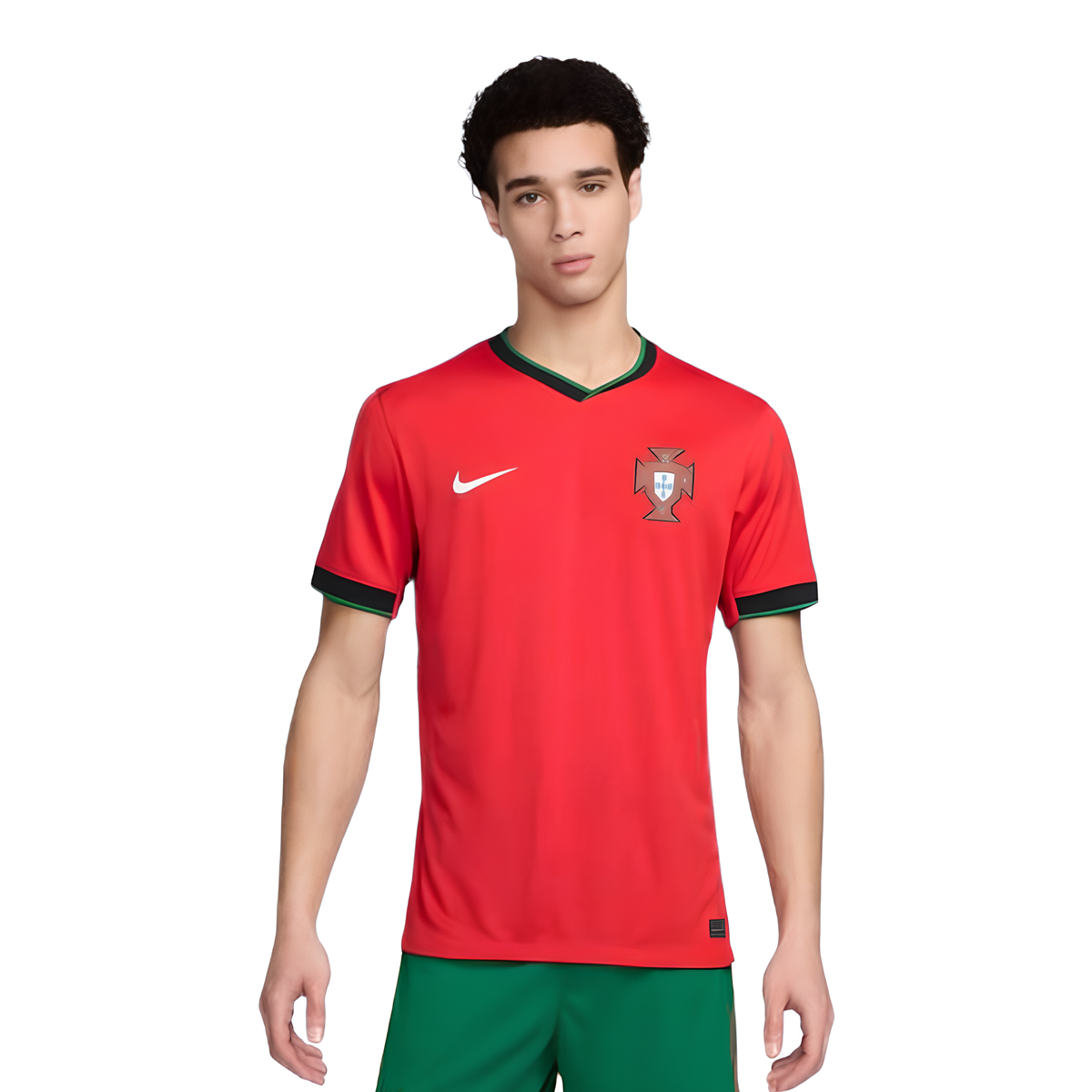Alternative view of Áo Nike Portugal Home Jersey 2024/25 'Red' FJ4275-657
