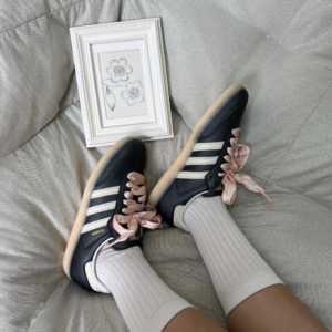 Giay Adidas Samba 'Black Wonder Quartz Ribbon Laces' IH8047
