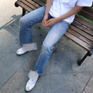 Giay Adidas Samba OG J 'White Clear Sky' JI2009