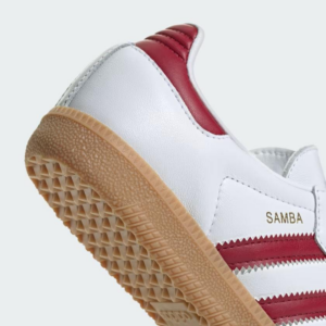Giay Adidas Samba OG J 'White Collegiate Burgundy Gum' IE1330