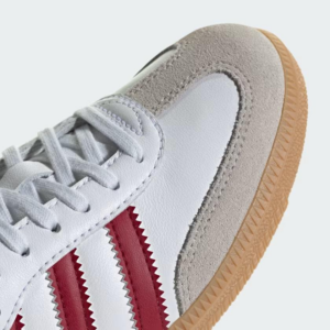 Giay Adidas Samba OG J 'White Collegiate Burgundy Gum' IE1330