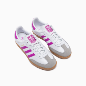 Giay Adidas Samba OG J 'White Purple Burst Gum' IH2873