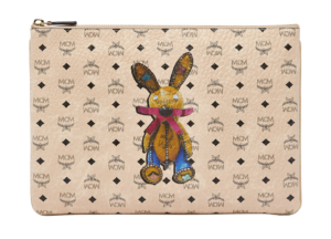 Tui MCM Medium Rabbit Crossbody Visetos 'Beige' MYZ6AXL81IG001