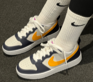 Giay Nike Court Borough Low Recraft 'White Navy Gold' HJ3482-071