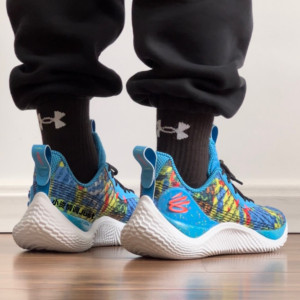 Giay Under Armour  Curry Flow 10 x Patch Kids 'Blue' 3025622-300