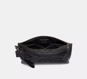 Tui Coach Carryall Pouch In Signature Canvas 'Charcoal' F29508-CQBK