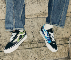 Giay Vans LX Old Skool x Bape ABC 'Multi Camo' VN000E6VE36