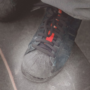 Giay Adidas Superstar ADV x Thrasher 'Black Scarlet' FY9025