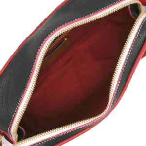 Tui Coach Kia Camera Pebbled Leather 'Black Red' CE735-B4M2