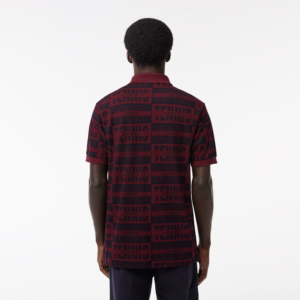 Ao Lacoste Two Tone Badge Print Polo 'Bordeaux' PH2057-51-YUP