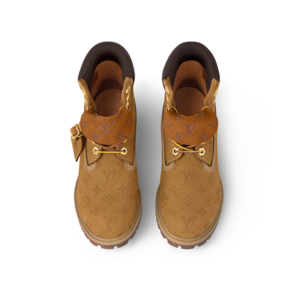 Giày Louis Vuiton 6-In Ankle x Timberland 'Brown' 1AD7YN - Hình ảnh 5