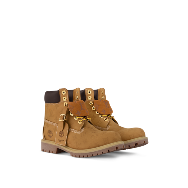 Giày Louis Vuiton 6-In Ankle x Timberland 'Brown' 1AD7YN - Hình ảnh 4