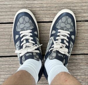 Giay Coach Clip Court Sneaker In Signature Jacquard 'Midnight Navy' CI079-BHP