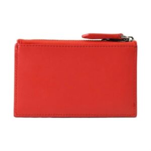 Vi Burberry Print Zipper Card Wallet 'Red' 8057852