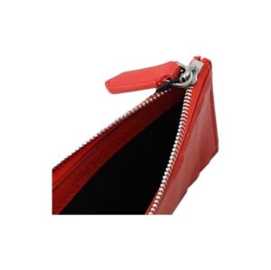 Vi Burberry Print Zipper Card Wallet 'Red' 8057852